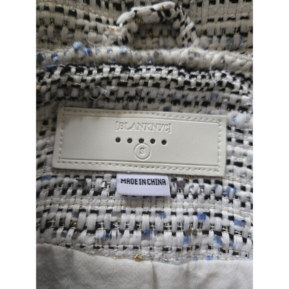 BLANKNYC Womens Tweed Fitted Zipper Moto Jacket Size Small NWT - Picture 2 of 8